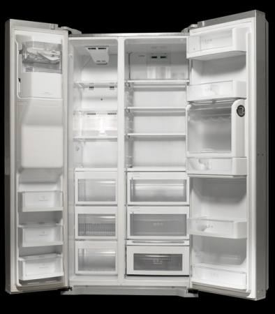 jääkaappi, kylmä, avoin, keittiö Lichaoshu - Dreamstime