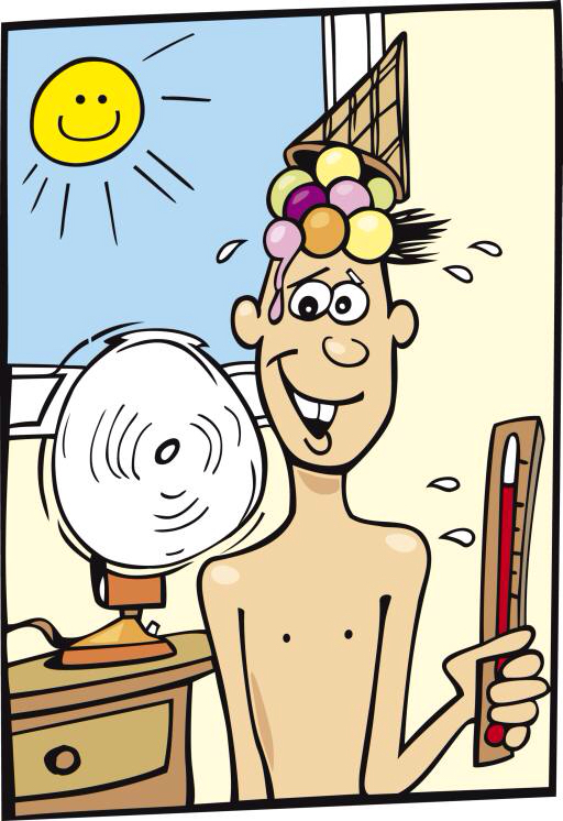 aurinko, mies, henkilö, tuuletin, ikkuna, lämpömittari, jäätelöä, alasti Igor Zakowski (Izakowski)
