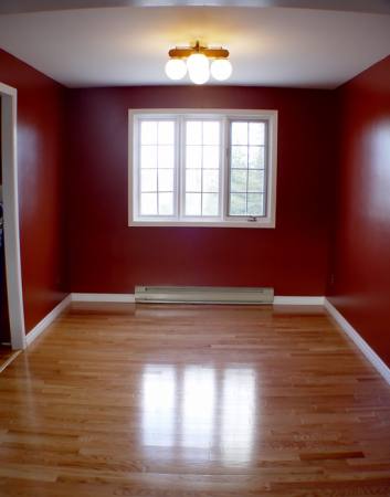tyhjä, valot, ikkunat, lattia, punainen, huone Melissa King - Dreamstime