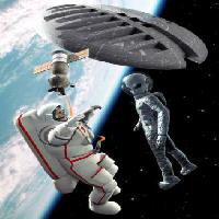 tilaa, ulkomaalainen, astronautti, satelliitti, avaruusalus, maa, kosmos Luca Oleastri - Dreamstime
