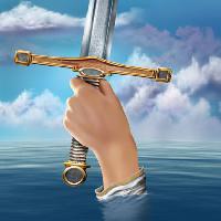 miekka, käsi, vesi, pilvet Paul Fleet - Dreamstime