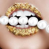 suun, helmi, helmet, hampaat, kulta, huulet, kultainen, nainen Luba V Nel (Lvnel)
