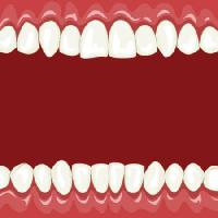 Pixwords Kuva suu, valkoinen, punainen, hampaat Dedmazay - Dreamstime